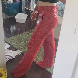 ZARA x-small red sequin pants